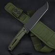 EXTREMA RATIO意大利进口极端武力TUSCAN户外N690高硬度不锈钢战术装备生存直刀 0106.BLK-GRN 黑色涂层