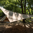Naturehike挪客悦棉布菱形天幕 户外露营野餐野炊烧烤聚会遮阳篷防晒 流沙金/配杆子