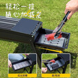 心楠烧烤炉烧烤架户外木炭家用烤肉炉工具烤炉加厚野外烤架子全套炉子 【黑色碳池+置物板】格子网