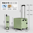 赟娅露营车户外旅行营地手拉车拉杆推车折叠野餐车购物买菜快递小拖车 【茶绿】中号-2轮-加厚斜拉款