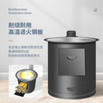 柴火灶家用农村室内户外烧木柴铁大锅灶台炉移动新型节能便携庭院 40cm黑圆桶+水箱3米烟管配件