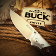BUCK巴克 户外便携式折叠刀 带打火420C钢 K鞘 米卡塔手柄 836BRS-B