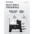 牧行露营车户外折叠小推车聚拢型带桌板餐车便携拖车GL1 200L 曜石黑-尾部扩容-聚拢型推车