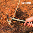 原始人户外装备露营锤子多功能工具地锤家具野营搭建帐篷求生配件 金属灰