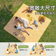 原始人野餐垫防潮垫防水防潮加厚露营垫加厚户外露营折叠户外野餐坐垫 芭比联名款亮粉2*2m-厚约8mm