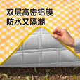 原始人野餐垫防潮垫防水防潮加厚露营垫加厚户外露营折叠户外野餐坐垫 芭比联名款亮粉2*2m-厚约8mm