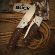 BUCK巴克 户外便携式折叠刀 带打火420C钢 K鞘 米卡塔手柄 836BRS-B