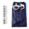糜鸿德国品质睡袋户外轻量化成人露营薄款帐篷被四季通用款便携超轻隔 幻影蓝常规款[超轻680克]