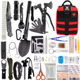 什嘉航户外用品求生工具组合套装多功能野营旅行装备野外edc应急战术包 黑色