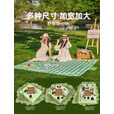 探险者野餐垫户外防潮垫子小清新绿白格地垫露营垫柔软亲肤地铺垫午睡垫 5层特厚【绿格2M*1.5M】4-6人