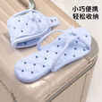 糜岚（MieLanat）【限时】情侣款沙滩拖鞋一次性可拆卸旅行折叠拖鞋便携浴室 【1双】属于夏天折叠拖鞋-蓝色 36-37【适合35-36】