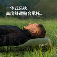 挪客Naturehike户外便携防潮充气垫超轻地垫睡垫露营单人气垫床防潮垫 军绿/单人/带枕/脚泵/6.5cm