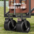 北乐户外露营折叠推车野餐野营野炊推车快递小拉车拖车露营装备全套 曜石黑 180L 有刹车