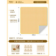 原始人野餐垫防水防潮加厚地垫铝膜防潮垫户外露营耐磨轻便折叠通用便携 2*1.8黄白格彩膜款-加厚防水