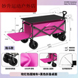 美克杰30天1947件便携式拖斗露营车摆摊车可折叠野餐车手拉车露营车可坐 Funny玫红色 露营车【常规款】