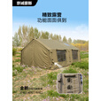京诚豪斯JcHouse新款17.2㎡棉布充气帐篷17.2平户外露营长搭过夜屋脊 豪斯17.2平军绿主帐+黑胶天幕