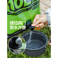 太力户外储水袋10L 食品级自立吸嘴阀门带水龙头便携手提水袋 橄榄绿