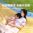 原始人户外吊床防侧翻加厚成人加宽双人秋千室内宿舍休闲露营夏季便携 蓝黄拼色大号【赠包+绑带】