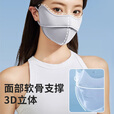特步（XTEP）防晒口罩护全脸基尼女夏透气护眼角骑行立体V防尘冰丝质感高颜值 云墨黑【轻薄透气/立体V脸】 【正品保证】