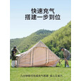 野徒者充气帐篷户外露营装备野餐多人大空间过夜帐篷带烟囱口遮阳棚 基础款-【单门无天窗】 大型充气帐