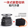 日本户外野炊露营便携炊具锅具猛火煤气灶燃气炉烧水壶炉具折叠灶 布包防风炉头大罐锅具款式四