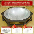 柏潮农村老式铸铁烤火盆炭火盆取暖烤火炉家用碳盆烧烤架碳盆围炉煮茶 高端加高加厚6角架+46cm摔不烂盆++网夹