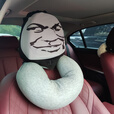 利美行汽车座椅头套头枕个性搞笑帽子哨兵模式面罩创意款内饰装饰通用型 邪魅款2个