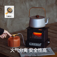 LUING BOX露营盒子 复古观火炉 户外露营取暖炉煮茶烹饪分体炉 黑色
