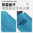 WRELS冷感护腕手腕护套跑步擦汗夏季吸汗毛巾透气男女运动健身擦汗装备 冰爽蓝【1只护腕＋冷感发带】 大码（体重≥140斤）