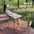 户外折叠椅子耐用克米特椅便携超轻沙滩露营装备野餐马扎钓鱼凳子 特大号卡其