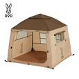 DOD日本一键式速开儿童房屋帐篷户外露营装备便携折叠透气帐篷T1-130 棕色T1-130-BR