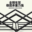野徒者露营车户外推车野餐车儿童可躺露营装备折叠摆摊营地车小买菜车 黑巨无霸-16寸【飞机轮】120桌子 升级后开门款