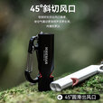 HIKEMAN憨客户外救生应急哨子超大声高频口哨高分贝爆音铝合金求生救援哨 经典黑【高穿透力/易吹响】 +D型挂扣