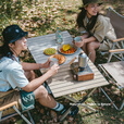 Naturehike挪客蛋卷桌户外露营桌子野外折叠桌野餐桌便携野营装备 卡其色/L
