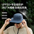 牧高笛冷山渔夫帽  户外徒步加宽遮阳帽男女通用渔夫帽 钢琴黑