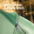 挪客Hillock六边帐篷轻量化户外露营一室一厅双人帐篷徒步登山防雨帐 森林绿