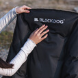 black dog户外折叠椅月亮椅黑狗露营便携靠背钓鱼椅懒人椅休闲旅游旅行椅 高背加厚沙发款夜幕黑