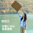 探险者户外桌椅露营桌子椅子蛋卷桌折叠桌便携式野餐桌超轻野营装备套装 【原木色】小号折叠桌+收纳袋