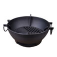 户外铸铁烤炉烧烤炉烧烤肉圆形煮茶露营木炭无涂层加厚 29cm炭火炉（单烤炉）