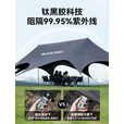 black dog黑狗无风绳天幕钛黑胶户外露营遮阳棚超大八面遮阳防雨凉棚 大号60㎡