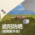 探险者（TAN XIAN ZHE）户外八角防晒天幕露营野营超大遮阳棚套装野餐银胶蝶形天幕防水 【四杆搭建】30㎡奶油咖全景视野