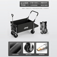 JEEP露营推车折叠野营手推车儿童可躺旅行车野餐推车摆摊地摊大号 墨烬黑【推拉一体 升级大容量】