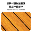 露营车桌板便携桌板户外小车桌板通用强力承重摆摊野营野餐装备 90cm木纹+卡扣*6+U型卡扣*6