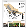 原始人露营便携躺椅折叠床单人床午休床办公室午睡躺椅午休神器医院陪护 卡其高背坐躺两用椅-透气网纱