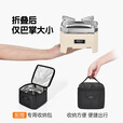 原始人户外卡式炉露营炊具燃气炉灶煮茶炉野炊装备全套便携式炉具分体式 米白卡式炉+中号铝合金煎锅