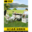 探险者露营车户外折叠推车营地车快递摆摊野餐车大容量野营拖车 【米白升级款160L+桌板+QQ椅*2】