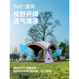 探险者（TAN XIAN ZHE）穹顶天幕帐篷户外露营装备全套超大空间户外黑胶天幕防晒遮阳棚 遮阳防蚊二合一窗帘【拉链拼接】