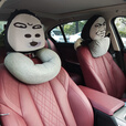 利美行汽车座椅头套头枕个性搞笑帽子哨兵模式面罩创意款内饰装饰通用型 邪魅款2个