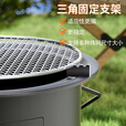 潮思汇便携多功能柴火炉户外烧烤煮茶取暖农村家用烧木炭炉灶 精铁锻造大号290mm+便携把手 加厚提桶炉/不带烤网