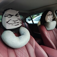 利美行汽车座椅头套头枕个性搞笑帽子哨兵模式面罩创意款内饰装饰通用型 邪魅款2个